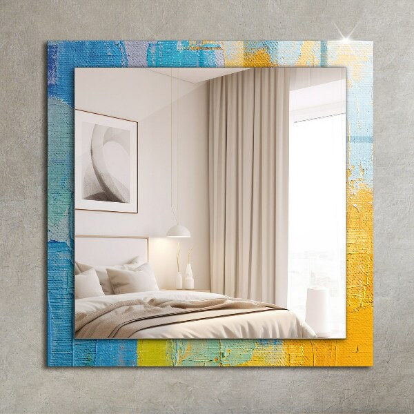 Mirror frame with print Abstract oil painting