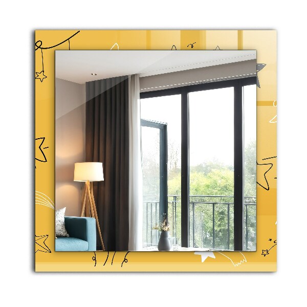 Wall mirror design Different star motifs
