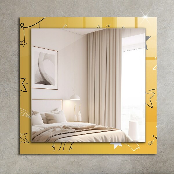 Wall mirror design Different star motifs
