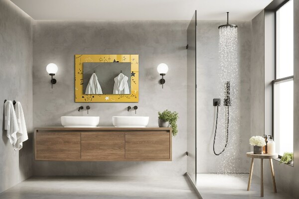 Wall mirror design Different star motifs