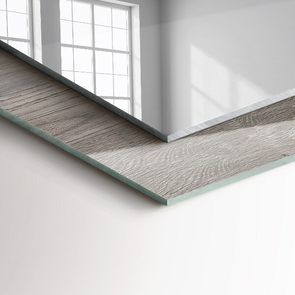 Printed mirror Texture of a wooden plank