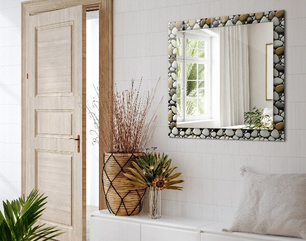 Wall mirror decor Stone motifs