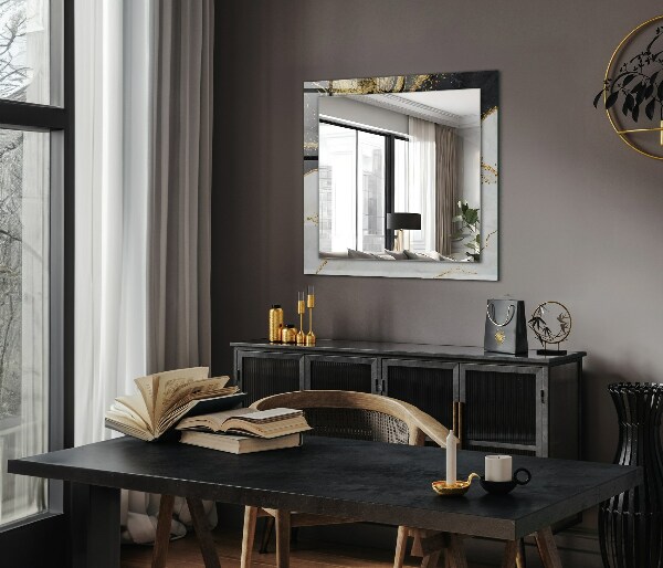 Wall mirror decor Abstract art in gold