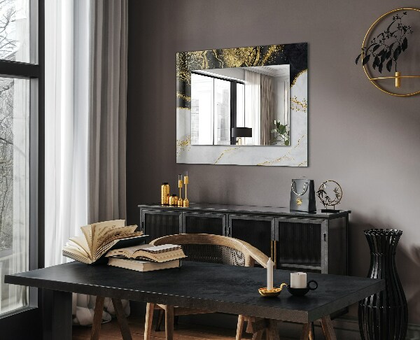 Wall mirror decor Abstract art in gold