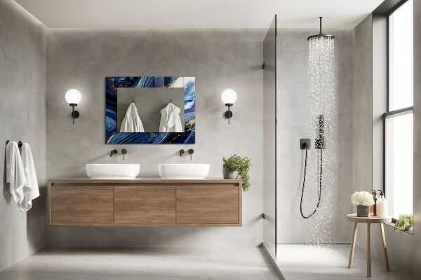 Printed mirror Abstract marble art
