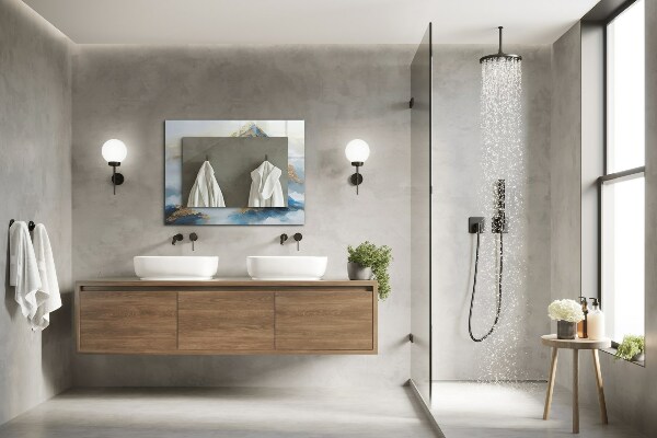 Wall mirror design Ethnic motif in colour