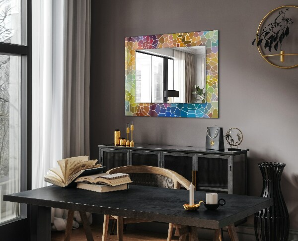 Wall mirror decor Flowers and leaves
