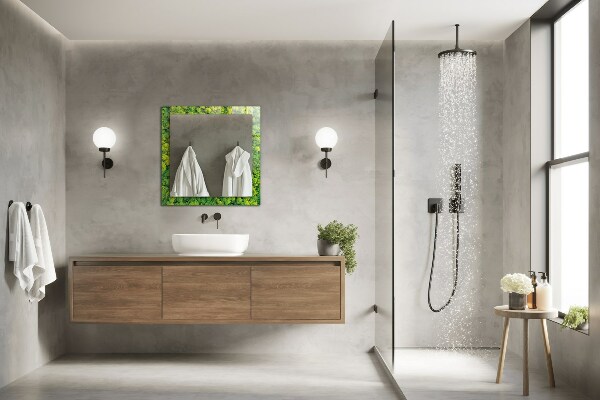 Printed mirror Smooth white stone