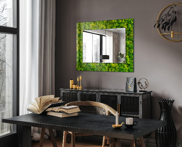 Printed mirror Smooth white stone