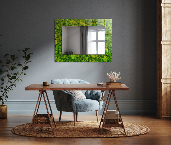 Printed mirror Smooth white stone