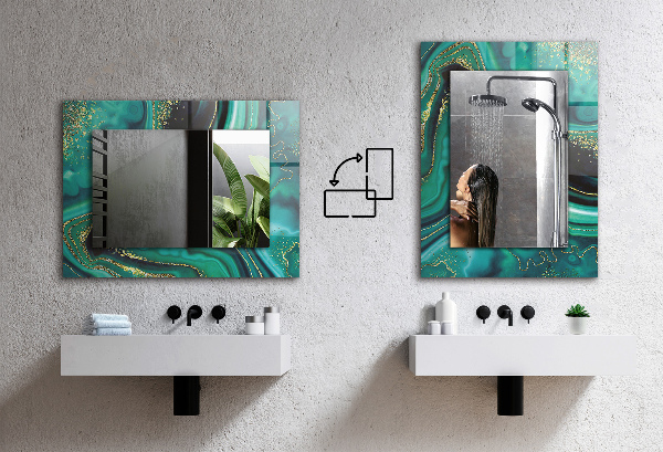 Printed mirror Japanese garden