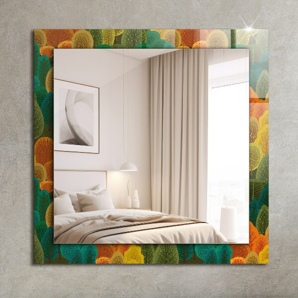 Decorative mirror Skull-shaped roses