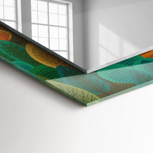 Decorative mirror Skull-shaped roses