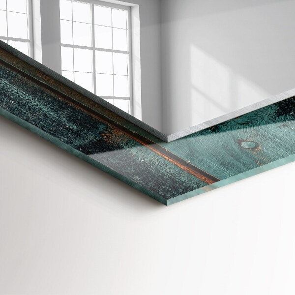 Wall mirror decor Coloured tropical leaves