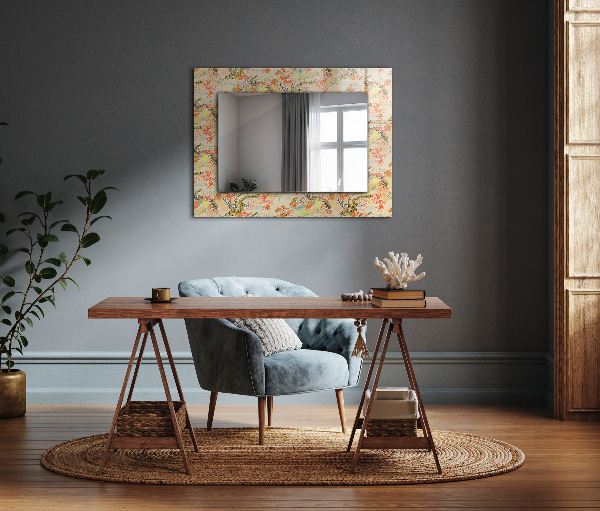 Wall mirror decor Black and white geometric pattern