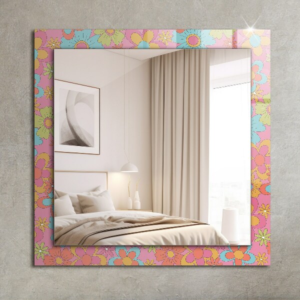 Wall mirror design Pink stars