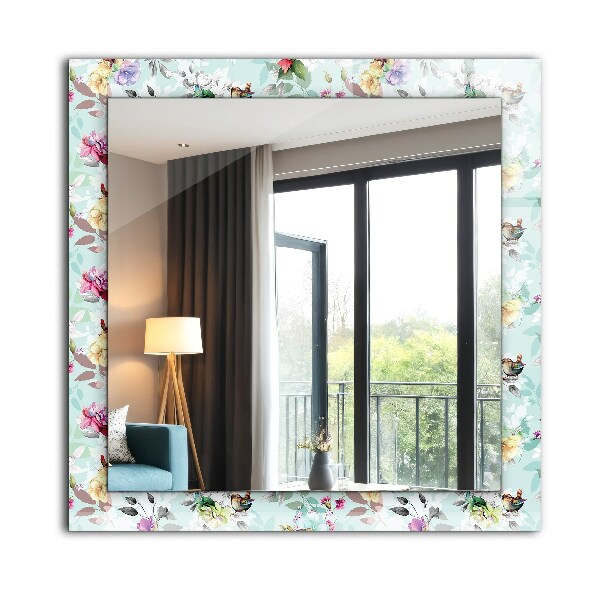 Mirror frame with print Volcanic lava