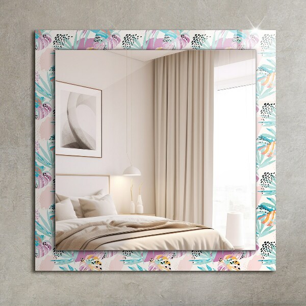 Wall mirror design Abstract coloured waves