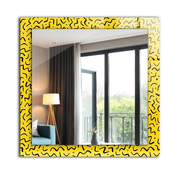 Decorative mirror Blue abstract art