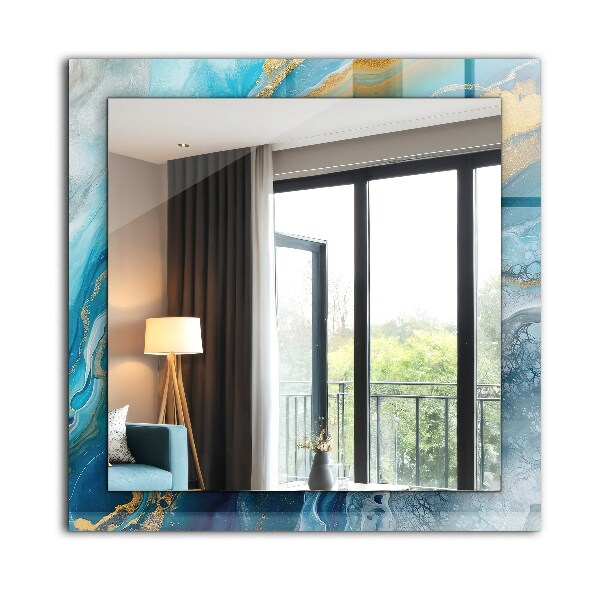 Decorative mirror Astratta fringes in marble