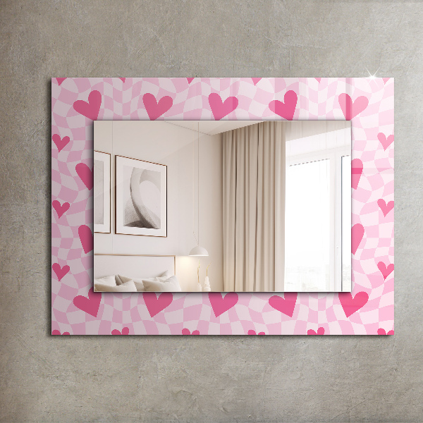 Wall mirror decor Pink cups