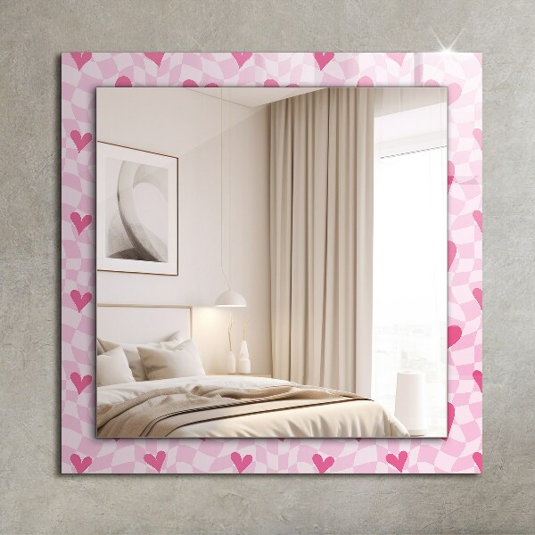 Wall mirror decor Pink cups