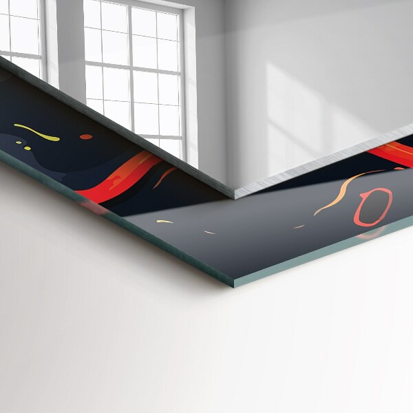 Decorative mirror Volcanic lava