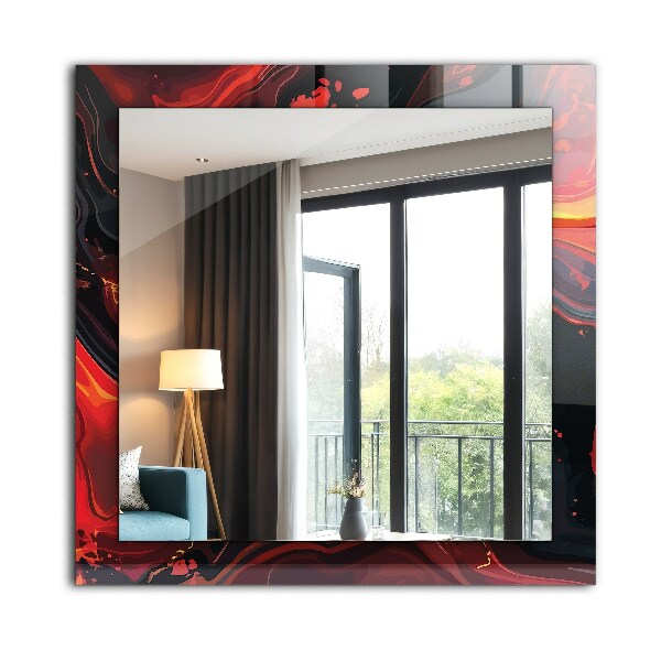 Wall mirror decor Astrata coloured lava