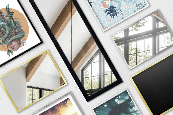 Large floor mirror white 14x61 in