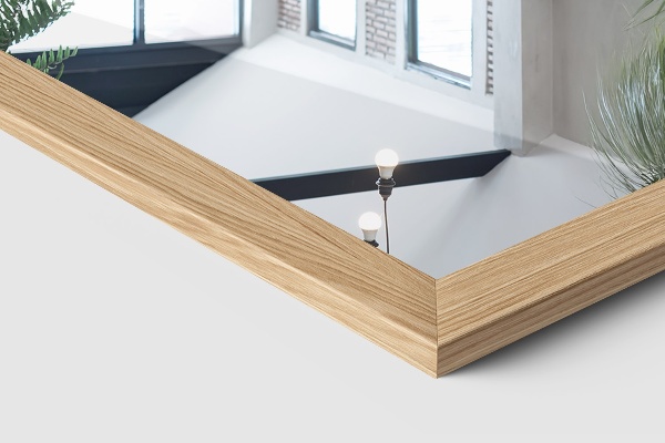 Large floor mirror oak colour 14x61 in