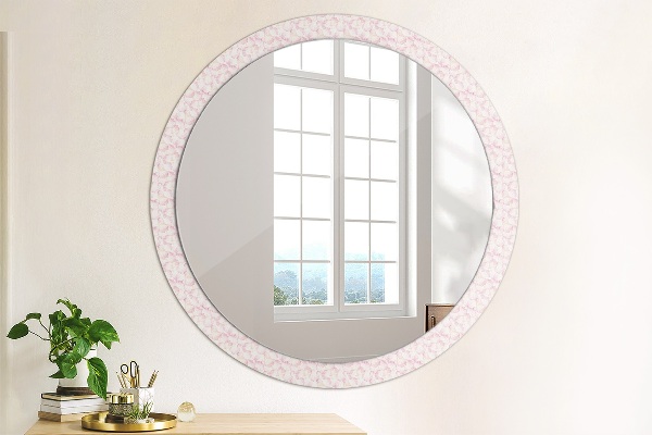 Round decorative mirror Petals of flowers