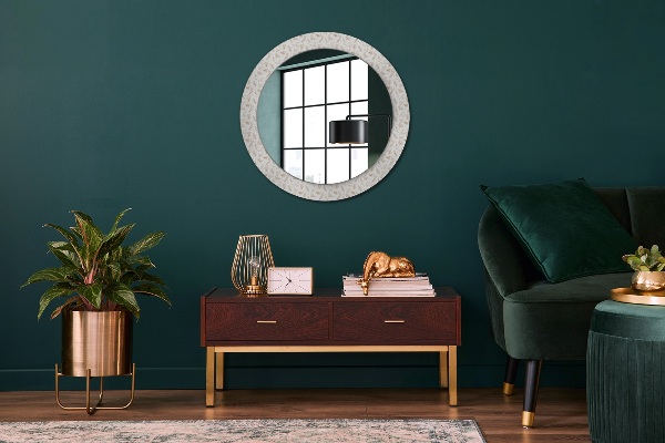 Round decorative mirror Feathers