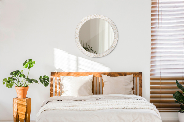 Round decorative mirror Feathers