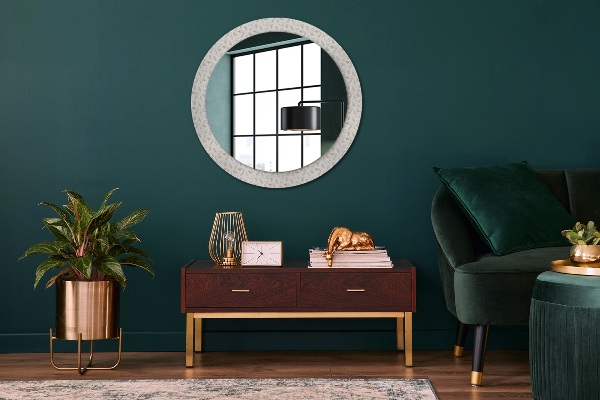 Round decorative mirror Feathers