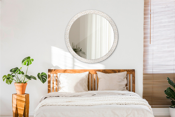 Round decorative mirror Feathers
