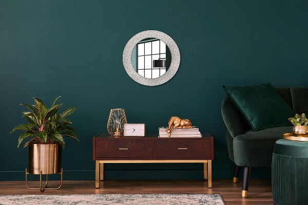 Round decorative mirror Feathers