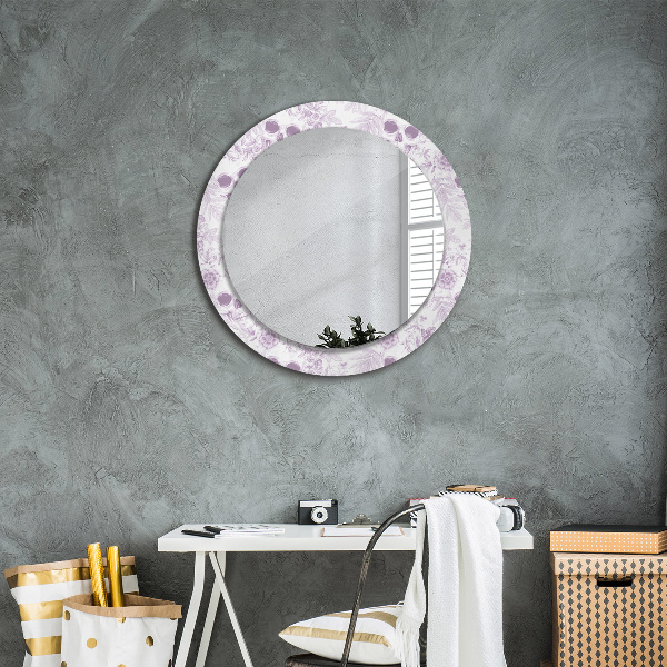 Round printed mirror Skulls