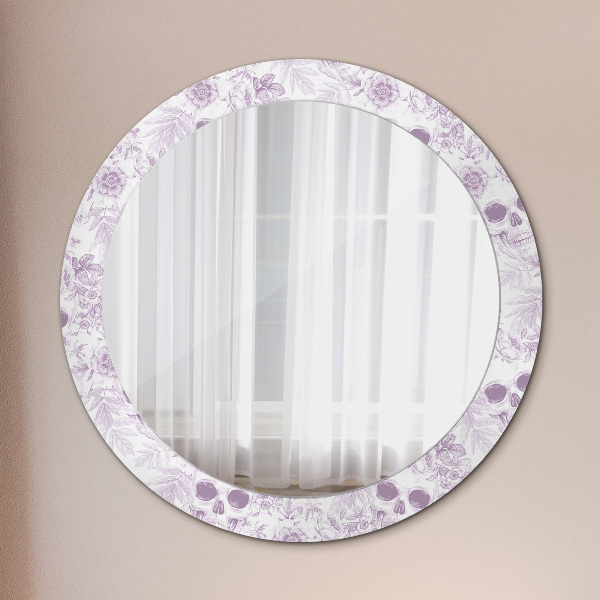 Round printed mirror Skulls