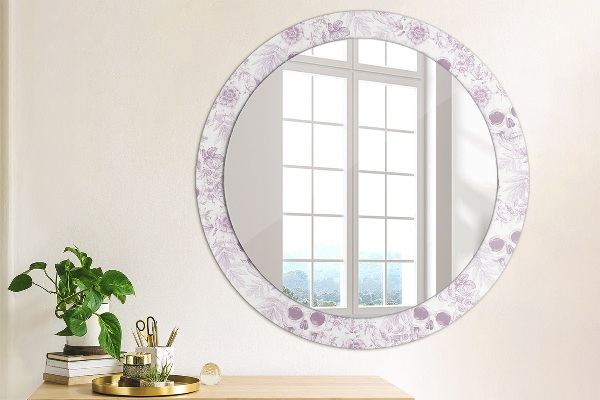 Round printed mirror Skulls