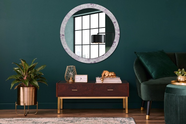 Round printed mirror Skulls