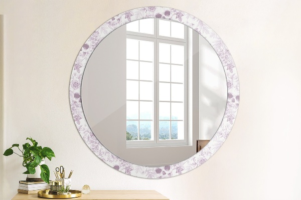 Round printed mirror Skulls