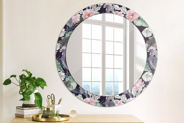 Round decorative mirror Caps birds
