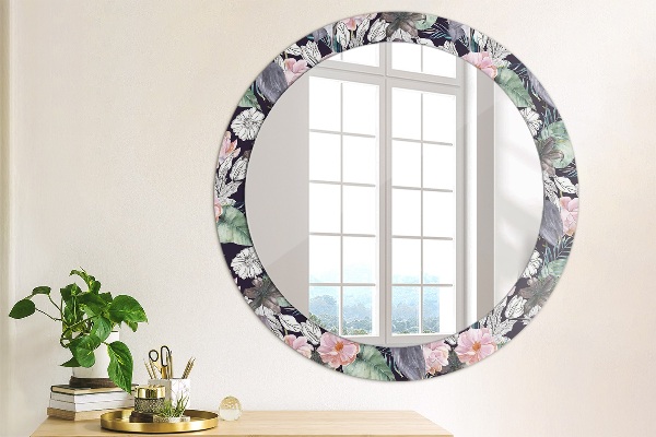 Round decorative mirror Caps birds