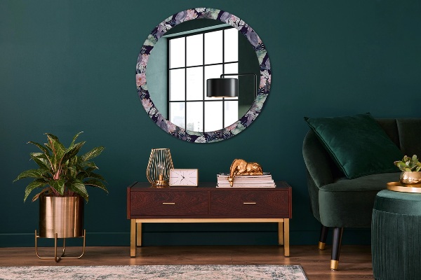 Round decorative mirror Caps birds