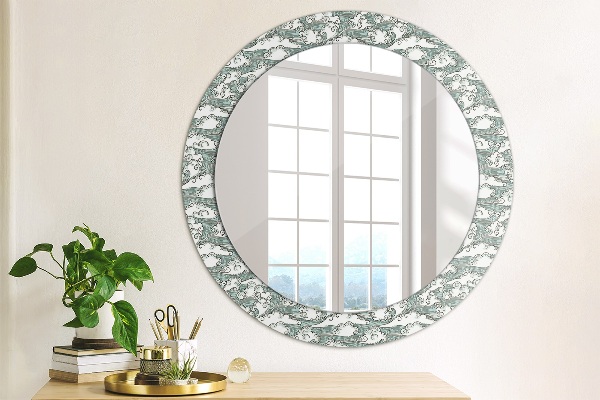 Round printed mirror Clouds