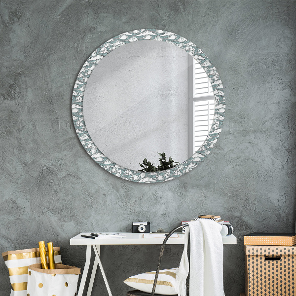 Round printed mirror Clouds