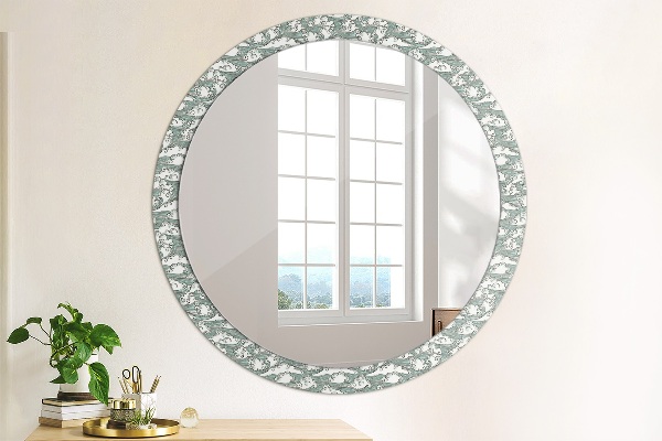 Round printed mirror Clouds
