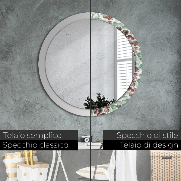 Round wall mirror decor Eucalyptus