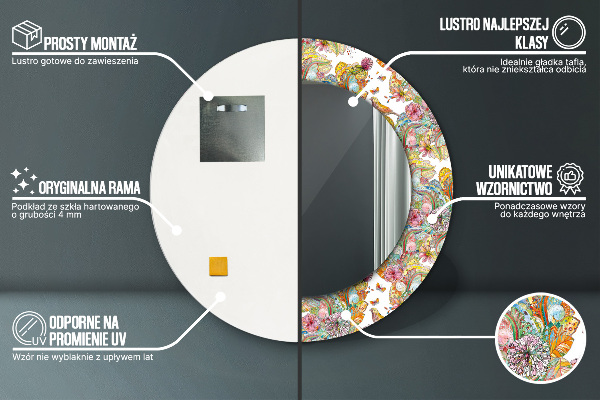 Round decorative mirror Dream about fairy tales