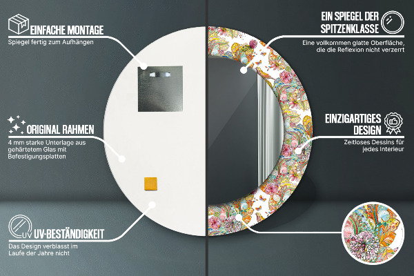 Round decorative mirror Dream about fairy tales